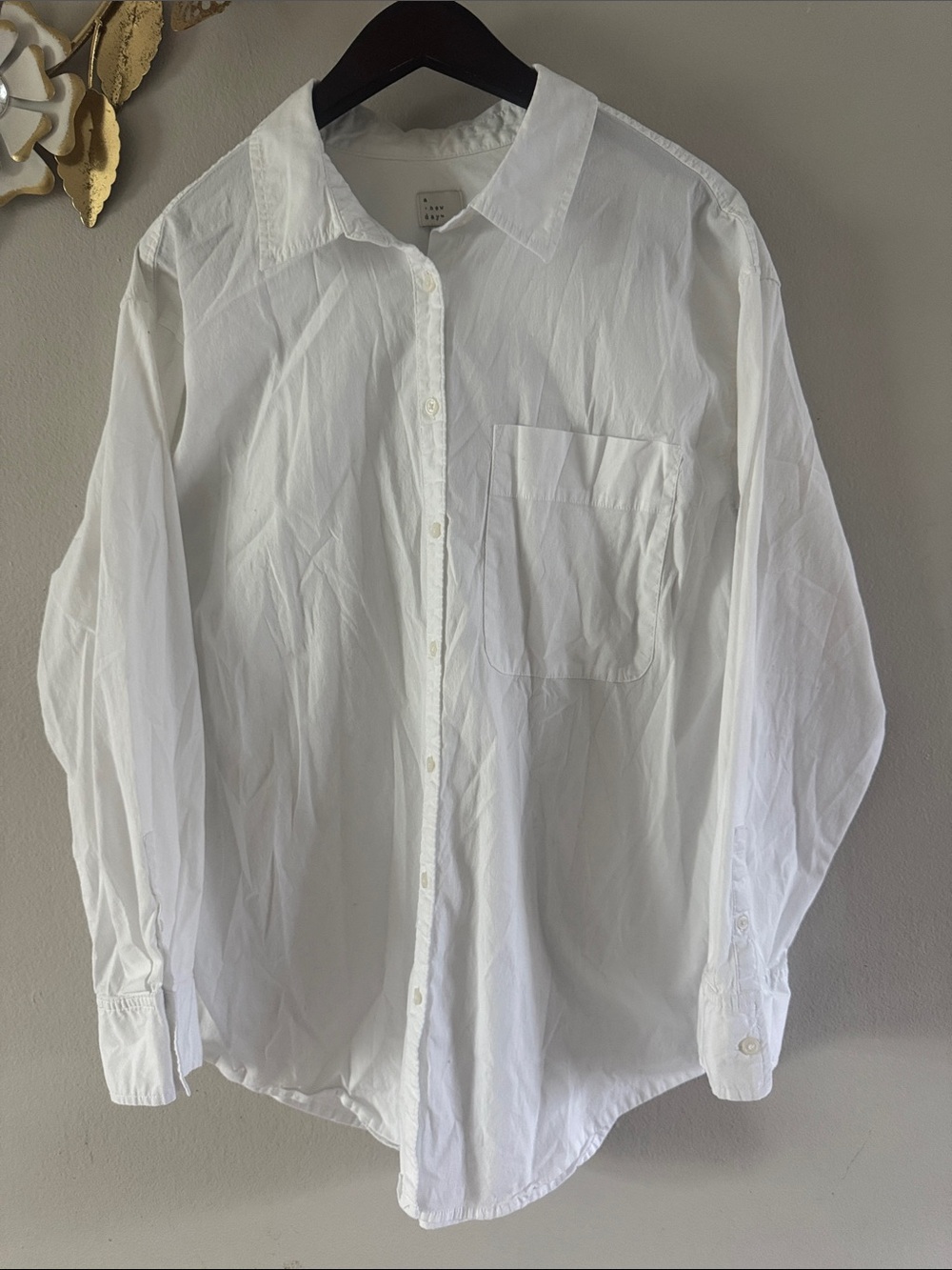 a new day White Men's Long-Sleeve Button Down Shirt